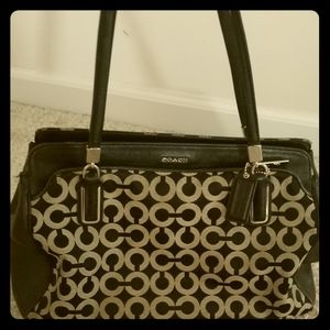Large Coach black signature purse